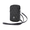 Guess PU 4G Triangle Logo Taška na Telefon se Zipem Black