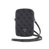 Guess PU 4G Triangle Logo Taška na Telefon se Zipem Black