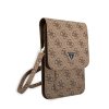 Guess PU 4G Triangle Logo Taška na Telefon Brown