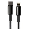 Baseus CATLWJ-01 Tungsten Gold Fast Charge Kabel USB-C to Lightning 20W 1m Black