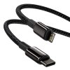 Baseus CATLWJ-01 Tungsten Gold Fast Charge Kabel USB-C to Lightning 20W 1m Black