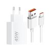 Xiaomi MDY-17-EF USB-A 45W Cestovní Nabíječka + USB-C 6A Datový Kabel White…