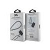 Karl Lagerfeld Universal Crossbody Popruh Cord and Choupette Pins Grey