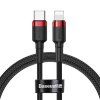 Baseus Cafule Datový Kabel USB-C - Lightning 20W 1m Red/Black