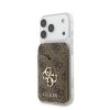 Guess PU 4G Mirror MagSafe Cardslot Peněženka se Stojanem Brown