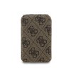 Guess PU 4G Mirror MagSafe Cardslot Peněženka se Stojanem Brown