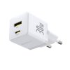 Baseus Palm Fast Nabíječka USB-A + USB-C 30W White