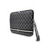 DKNY PU Leather Checkered Pattern and Stripe Obal na Notebook 13/14" Black