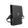 Guess PU Saffiano Triangle Logo Taška na Telefon Black