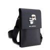 Karl Lagerfeld Saffiano Metal Logo NFT Taška na Telefon Black