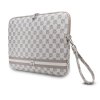 DKNY PU Leather Checkered Pattern and Stripe Obal na Notebook 13/14" Beige
