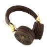Guess PU Leather 4G Metal Logo Bezdrátová Sluchátka Brown