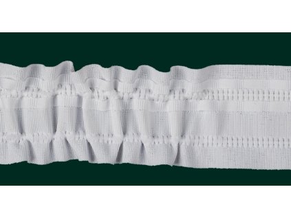 Řasící stuha 5cm - látková žabičková