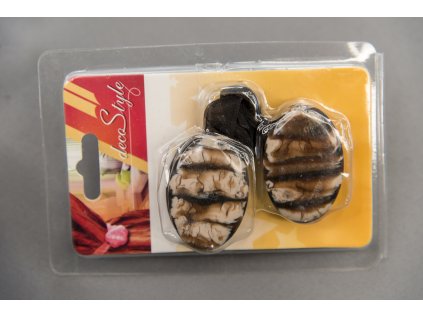 Magnet na závěsy (2xkusy) - oválek hnědosmetanový