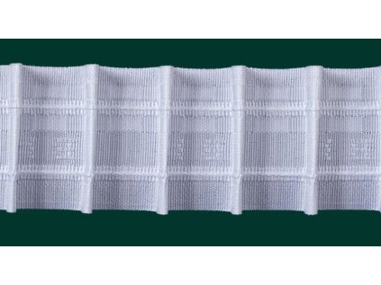 Řasící stuha 5cm - látková 1:2