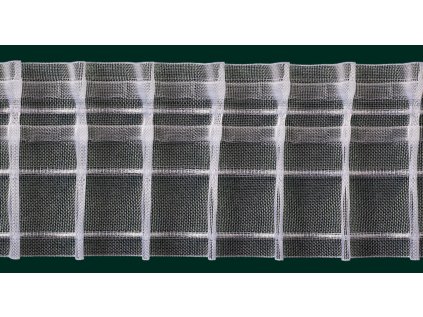 Řasící stuha 8cm - transparentní 1:2