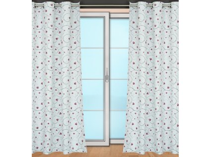 Black out šíře 150cm - růžička - ZBYTEK LÁTKY - 2,60m