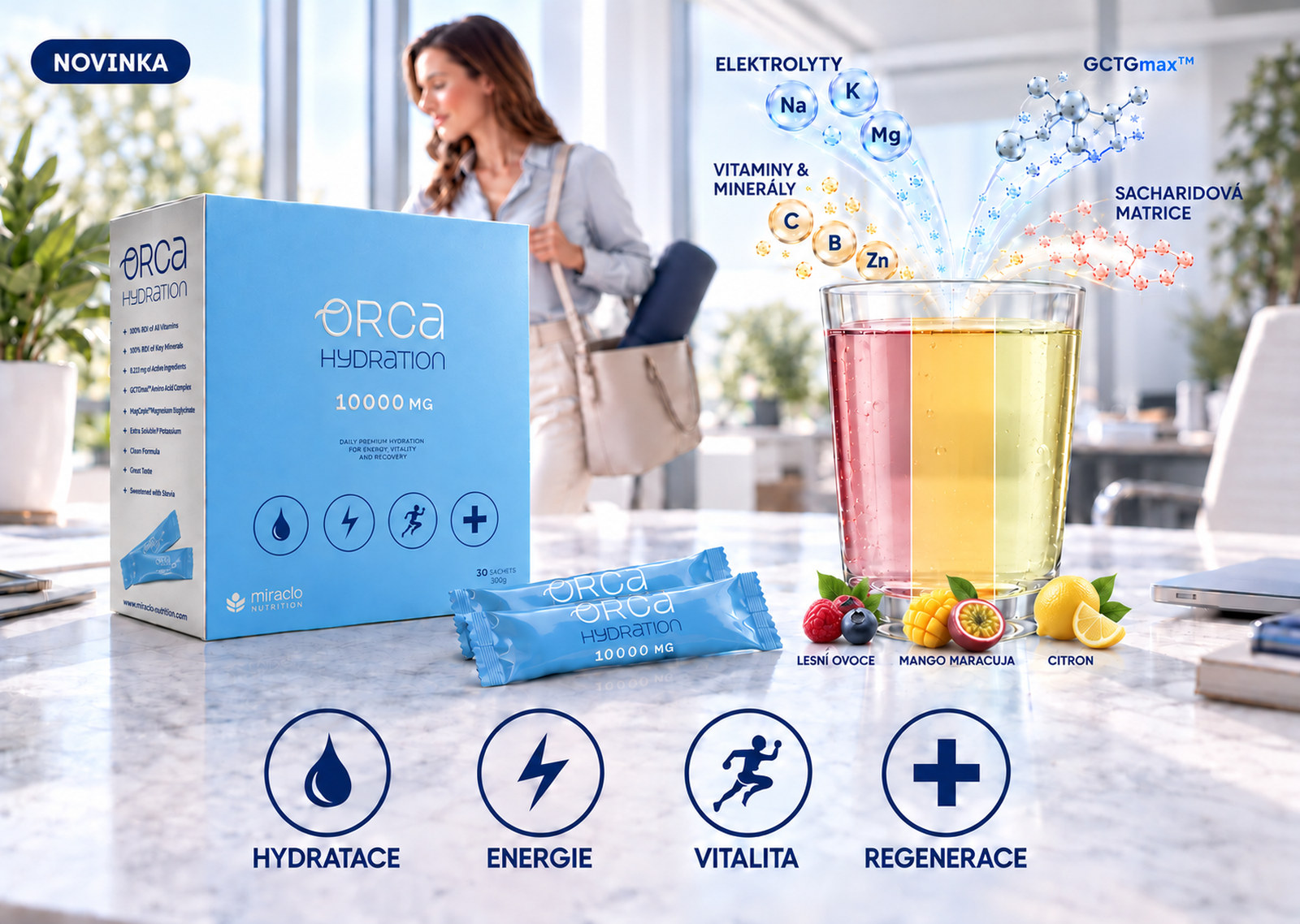 Orca Hydration | vitaminy, minerály, elektrolyty, aminokyseliny a další