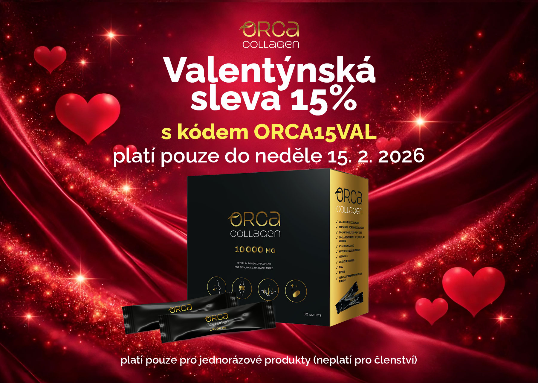 Valentýnská sleva 15% - s kódem ORCA15VAL (do 15. 2. 2026)