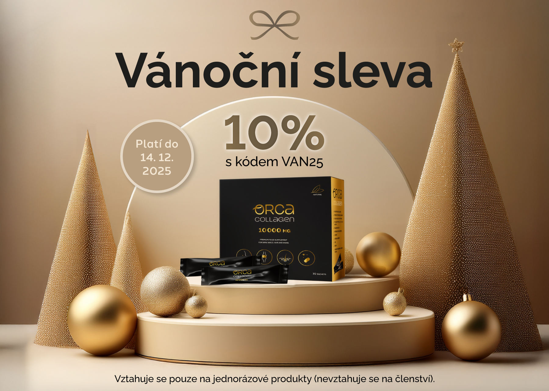Vánoční sleva 10% na přípravek Orca Collagen