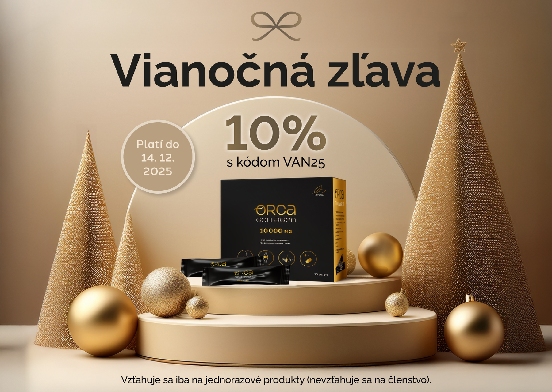Vianočná zľava 10% na prípravok Orca Collagen s kódom VAN25