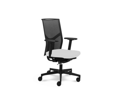 Lékařská otočná židle Prime Mesh 2302 S (Barva sedáku SILVERTEX - 30518 - bílá, Typ koleček Velká měkká na tvrdé podlahy (+ 150 Kč), Doplňky Opěrka i područky (+ 2.800 Kč))