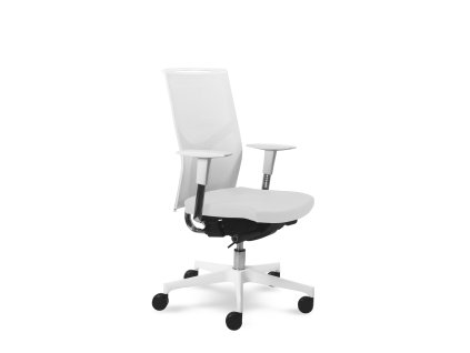 Lékařská otočná židle Prime Mesh 2302 W (Barva sedáku SILVERTEX - 30518 - bílá, Typ koleček Velká měkká na tvrdé podlahy (+ 150 Kč), Doplňky Opěrka i područky (+ 3.300 Kč))