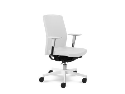 Lékařská otočná židle Prime UP 2303 W (Barva sedáku SILVERTEX - 30518 - bílá, Typ koleček Velká měkká na tvrdé podlahy (+ 150 Kč), Doplňky Bílé tvrdé područky, držák bílý (+ 1.600 Kč))