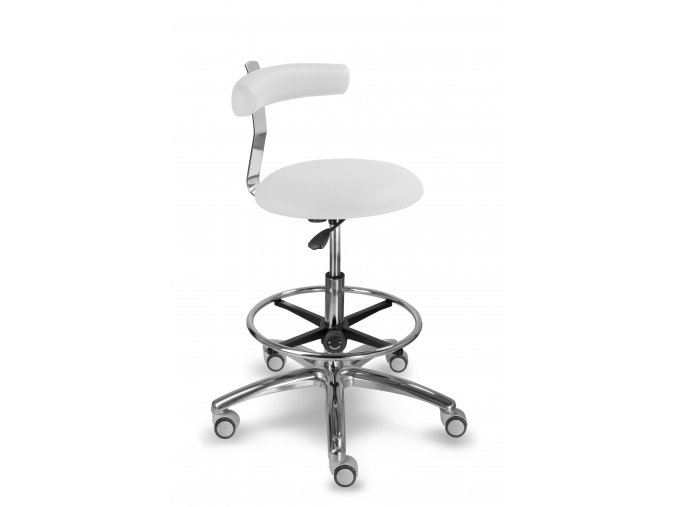 Zdravotnická stolička s opěrkou MEDI 1240 Dent (Barva sedáku SILVERTEX - 30518, Typ koleček Kluzáky místo koleček (+ 250 Kč))