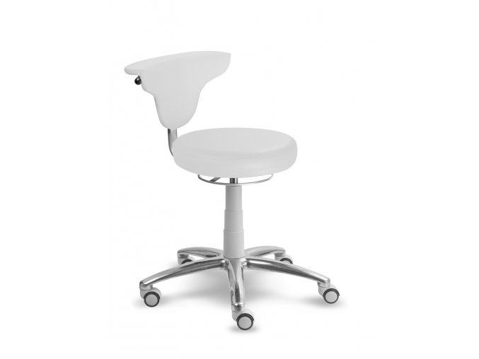 Zdravotnická stolička s otočnou opěrkou MEDI 1251 G Med (Barva sedáku SILVERTEX - 30518, Typ koleček Kluzáky místo koleček (+ 250 Kč), Výška pístu Vyšší píst, 54 - 74 cm (+ 300 Kč))