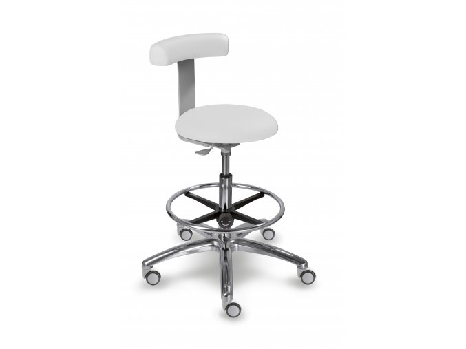 Zdravotnická stolička otočná MEDI 1292 G Dent se zádovou opěrkou  (Barva sedáku SILVERTEX - 30518, Typ koleček Kluzáky místo koleček (+ 250 Kč))
