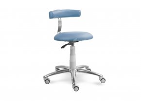 Zdravotnická stolička s opěrkou MEDI 1240 (Barva sedáku ATLANTA - 26 T4, Typ koleček Měkká na tvrdé podlahy (standard), Výška pístu Nižší píst, 46-59 cm (standard))