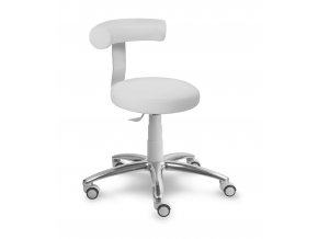 Zdravotnická stolička otočná se zádovou opěrkou MEDI 1283 G Med (Barva sedáku SILVERTEX - 30518, Typ koleček Kluzáky místo koleček (+ 250 Kč), Výška pístu Vyšší píst, 54 - 74 cm (+ 300 Kč))