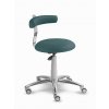 Zdravotnická stolička s opěrkou MEDI 1240 (Barva sedáku SILVERTEX - 30510, Typ koleček Měkká na tvrdé podlahy, Výška pístu Nižší píst, 46 - 59 cm (standard))