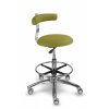 Zdravotnická stolička s opěrkou MEDI 1240 Dent (Barva sedáku SILVERTEX - 30513, Typ koleček Kluzáky místo koleček (+ 250 Kč))