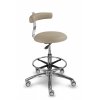 Zdravotnická stolička s opěrkou MEDI 1240 Dent (Barva sedáku SILVERTEX - 30520, Typ koleček Kluzáky místo koleček (+ 250 Kč))