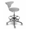 Zdravotnická stolička vysoká s otočnou opěrkou MEDI 1251 Dent (Barva sedáku SILVERTEX - 30514, Typ koleček Kluzáky místo koleček (+ 250 Kč))