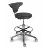 Zdravotnická stolička vysoká s otočnou opěrkou MEDI 1251 Dent (Barva sedáku SILVERTEX - 30517, Typ koleček Kluzáky místo koleček (+ 250 Kč))