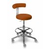 Zdravotnická stolička otočná se zádovou opěrkou MEDI 1283 G Dent (Barva sedáku SILVERTEX - 30529, Typ koleček Měkká na tvrdé podlahy)