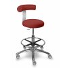 Zdravotnická stolička otočná se zádovou opěrkou MEDI 1283 G Dent (Barva sedáku SILVERTEX - 30511, Typ koleček Měkká na tvrdé podlahy)