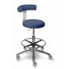 Zdravotnická stolička otočná se zádovou opěrkou MEDI 1283 G Dent (Barva sedáku SILVERTEX - 30512, Typ koleček Měkká na tvrdé podlahy)