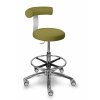 Zdravotnická stolička otočná se zádovou opěrkou MEDI 1283 G Dent (Barva sedáku SILVERTEX - 30513, Typ koleček Měkká na tvrdé podlahy)