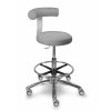 Zdravotnická stolička otočná se zádovou opěrkou MEDI 1283 G Dent (Barva sedáku SILVERTEX - 30514, Typ koleček Měkká na tvrdé podlahy)