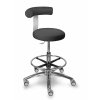Zdravotnická stolička otočná se zádovou opěrkou MEDI 1283 G Dent (Barva sedáku SILVERTEX - 30517, Typ koleček Měkká na tvrdé podlahy)