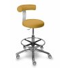 Zdravotnická stolička otočná se zádovou opěrkou MEDI 1283 G Dent (Barva sedáku SILVERTEX - 30519, Typ koleček Měkká na tvrdé podlahy)