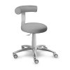 Zdravotnická stolička otočná se zádovou opěrkou MEDI 1283 G (Barva sedáku SILVERTEX - 30514, Typ koleček Kluzáky místo koleček (+ 250 Kč), Výška pístu Vyšší píst, 54 - 74 cm (+ 300 Kč))