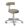 Zdravotnická stolička otočná se zádovou opěrkou MEDI 1283 G (Barva sedáku SILVERTEX - 30520, Typ koleček Kluzáky místo koleček (+ 250 Kč), Výška pístu Vyšší píst, 54 - 74 cm (+ 300 Kč))