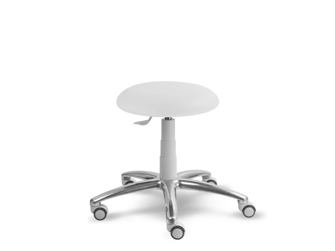 Vyšetrovacia stolička MEDI 1252 G (Farba sedadla SILVERTEX - 30518, Výška piestu Nižší piest, 45 - 58 cm (štandard), Typ koliesok Klzáky)