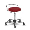 Vyšetrovacia stolička MEDI 1254 62 (Farba sedadla SILVERTEX - 30511, Typ koliesok Chrómované kolieska (+ 15 EUR), Kríž a opora sedadla Chróm)