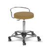 Vyšetrovacia stolička MEDI 1254 62 (Farba sedadla SILVERTEX - 30516, Typ koliesok Chrómované kolieska (+ 15 EUR), Kríž a opora sedadla Chróm)